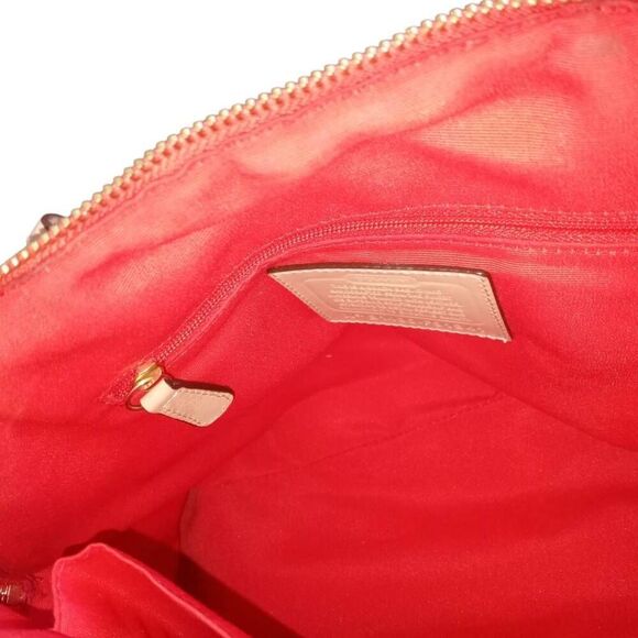 Coach Peyton Floral Cora Domed Satchel, Pink & Red #F31341 EUC. - Picture 10 of 12